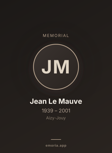 Memorial portrait of Jean Le Mauve