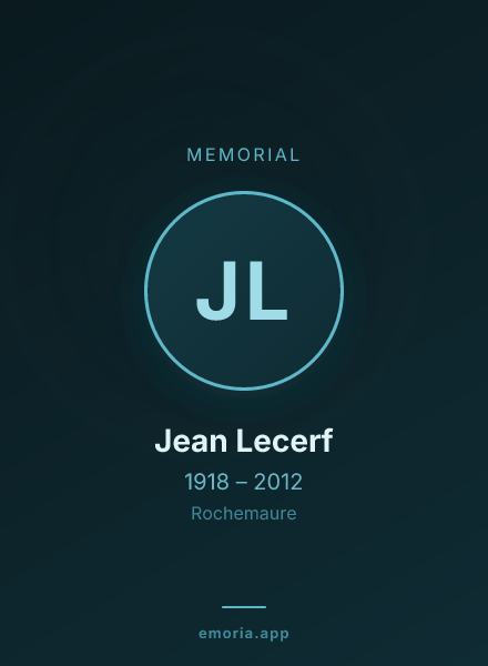 Memorial portrait of Jean Lecerf