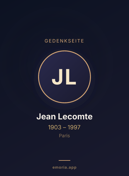 Gedenkportrait von Jean Lecomte