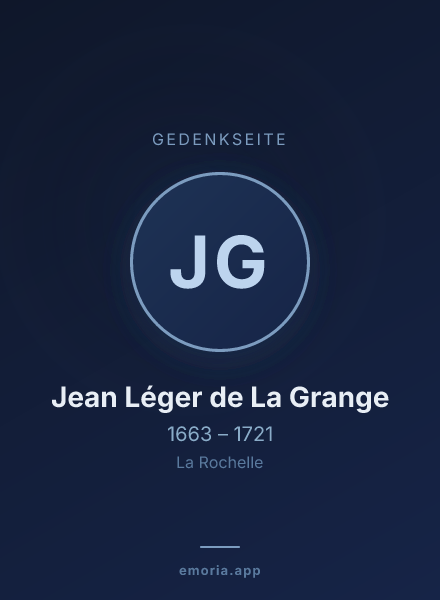 Gedenkportrait von Jean Léger de La Grange