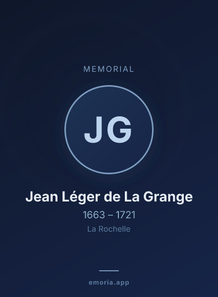 Memorial portrait of Jean Léger de La Grange