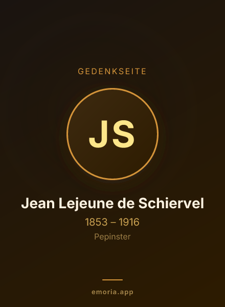 Gedenkportrait von Jean Lejeune de Schiervel