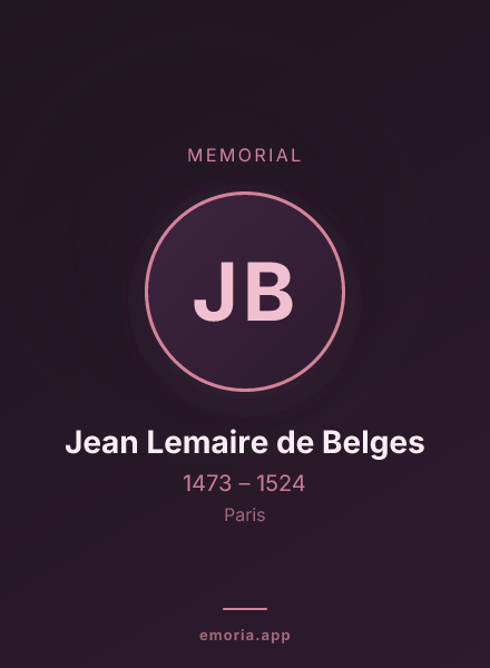 Memorial portrait of Jean Lemaire de Belges