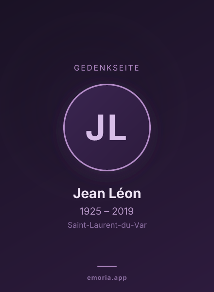 Gedenkportrait von Jean Léon