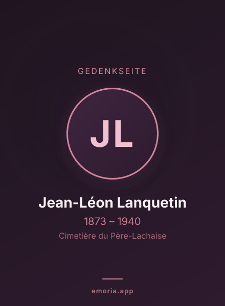 Gedenkportrait von Jean-Léon Lanquetin