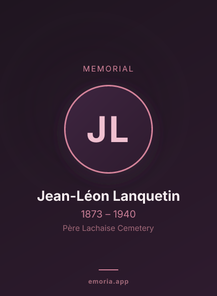 Memorial portrait of Jean-Léon Lanquetin