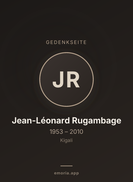 Gedenkportrait von Jean-Léonard Rugambage