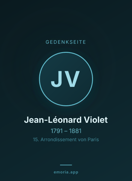 Gedenkportrait von Jean-Léonard Violet