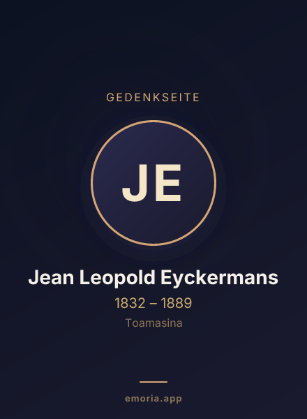 Gedenkportrait von Jean Leopold Eyckermans