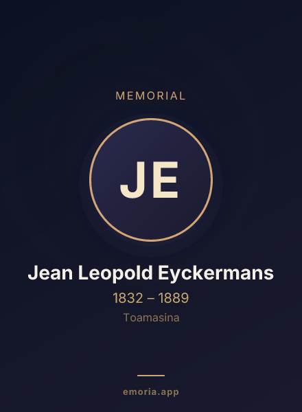 Memorial portrait of Jean Leopold Eyckermans