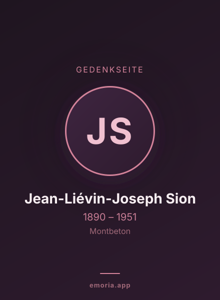Gedenkportrait von Jean-Liévin-Joseph Sion