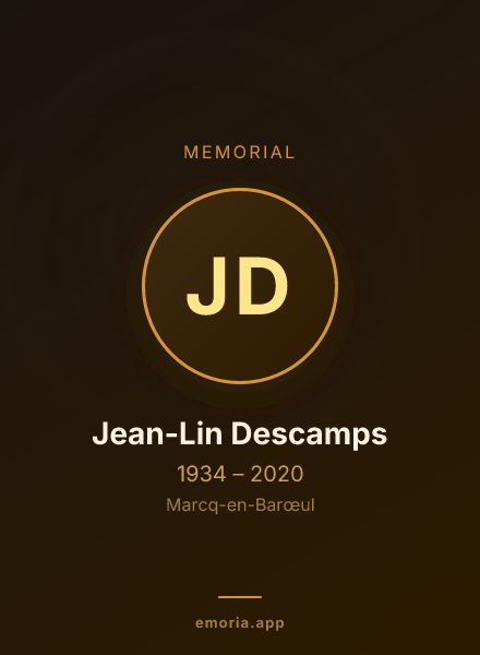 Memorial portrait of Jean-Lin Descamps