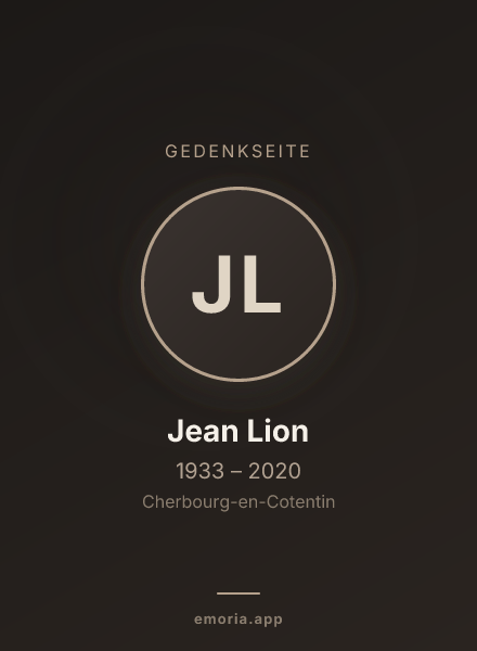 Gedenkportrait von Jean Lion