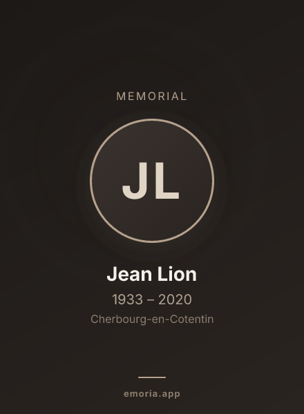 Memorial portrait of Jean Lion
