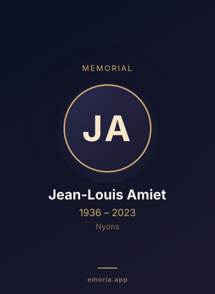 Memorial portrait of Jean-Louis Amiet