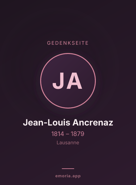 Gedenkportrait von Jean-Louis Ancrenaz