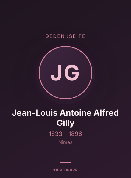 Gedenkportrait von Jean-Louis Antoine Alfred Gilly