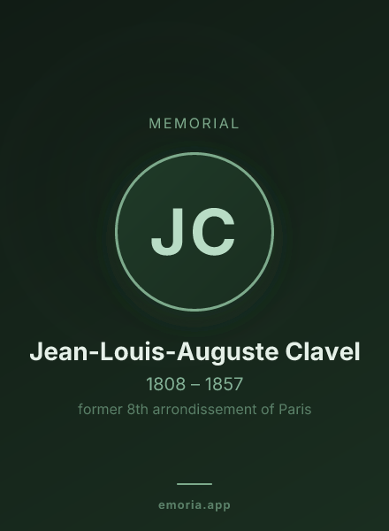 Memorial portrait of Jean-Louis-Auguste Clavel