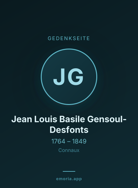 Gedenkportrait von Jean Louis Basile Gensoul-Desfonts