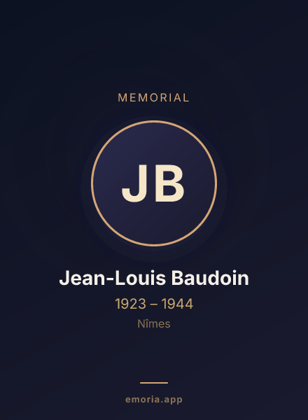 Memorial portrait of Jean-Louis Baudoin
