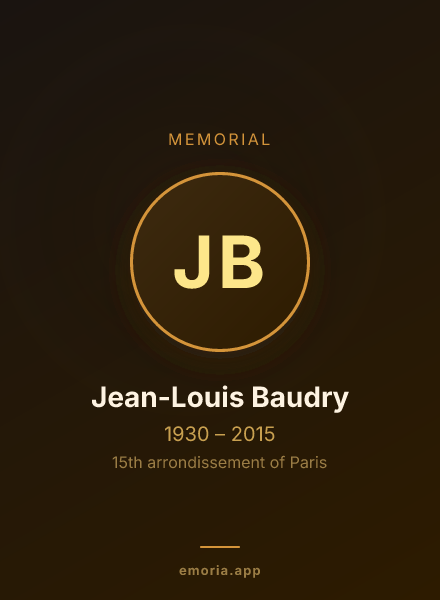 Memorial portrait of Jean-Louis Baudry