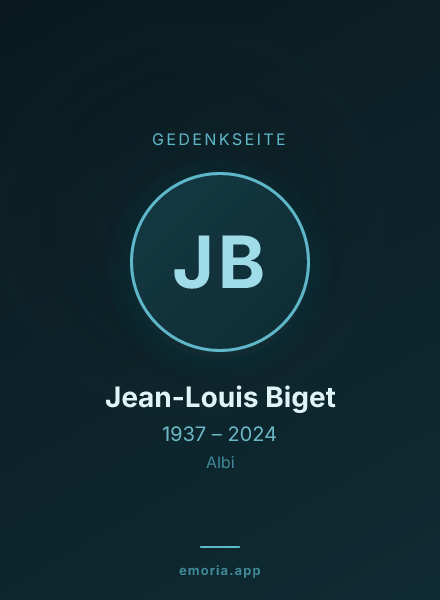 Gedenkportrait von Jean-Louis Biget