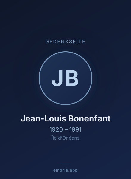 Gedenkportrait von Jean-Louis Bonenfant