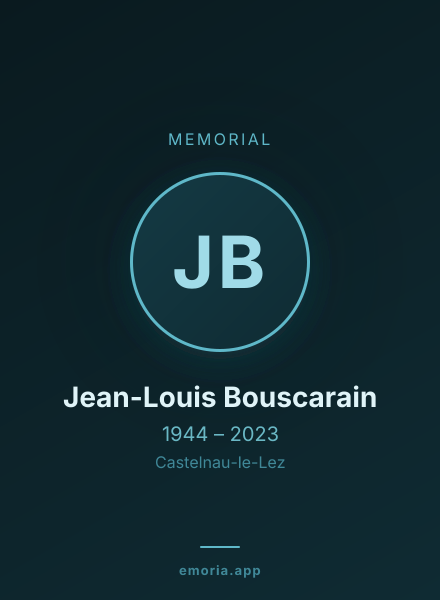 Memorial portrait of Jean-Louis Bouscarain
