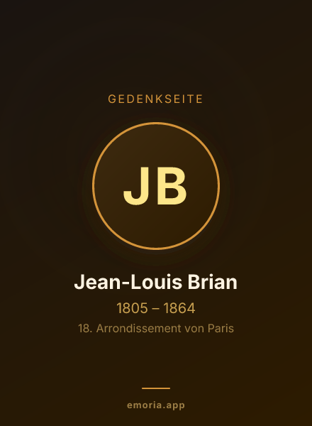 Gedenkportrait von Jean-Louis Brian