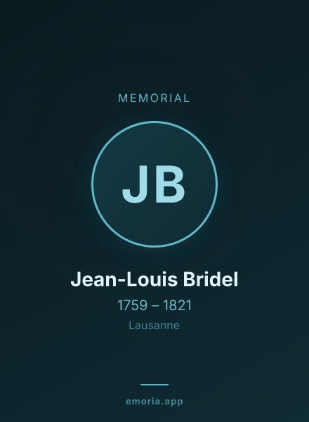 Memorial portrait of Jean-Louis Bridel