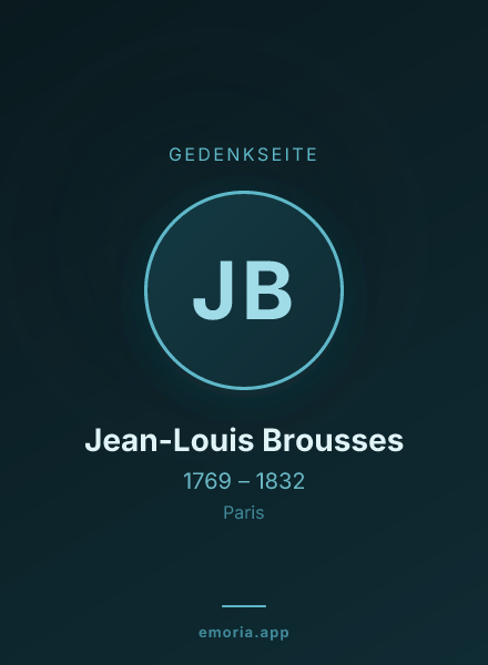 Gedenkportrait von Jean-Louis Brousses