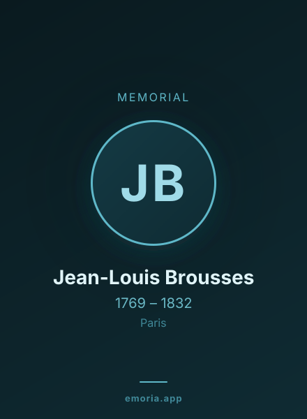 Memorial portrait of Jean-Louis Brousses
