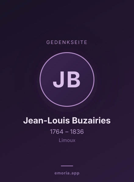 Gedenkportrait von Jean-Louis Buzairies