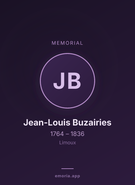 Memorial portrait of Jean-Louis Buzairies
