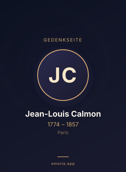 Gedenkportrait von Jean-Louis Calmon