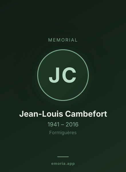 Memorial portrait of Jean-Louis Cambefort