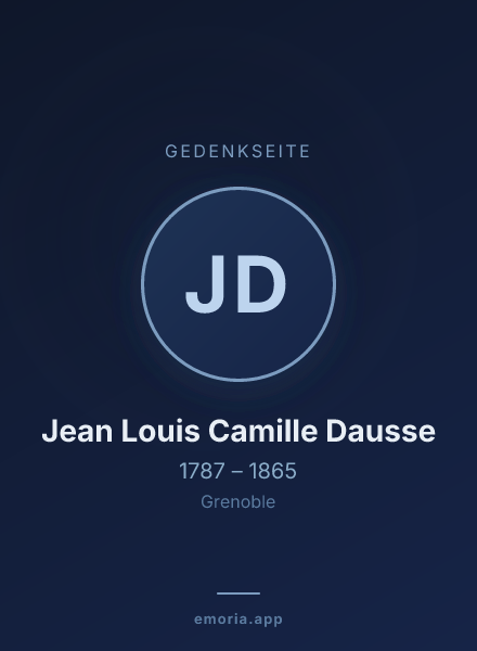 Gedenkportrait von Jean Louis Camille Dausse