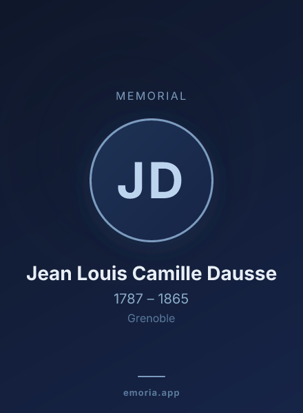 Memorial portrait of Jean Louis Camille Dausse