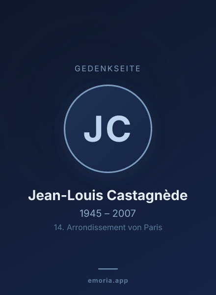 Gedenkportrait von Jean-Louis Castagnède