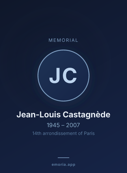 Memorial portrait of Jean-Louis Castagnède