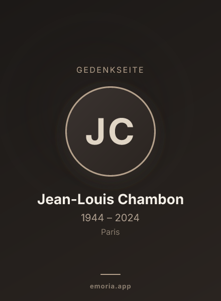 Gedenkportrait von Jean-Louis Chambon