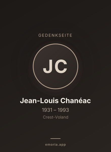 Gedenkportrait von Jean-Louis Chanéac