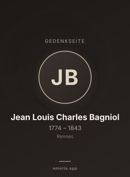 Gedenkportrait von Jean Louis Charles Bagniol