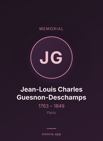 Memorial portrait of Jean-Louis Charles Guesnon-Deschamps