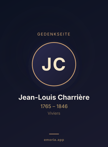Gedenkportrait von Jean-Louis Charrière