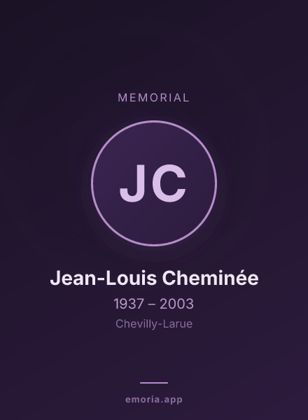 Memorial portrait of Jean-Louis Cheminée