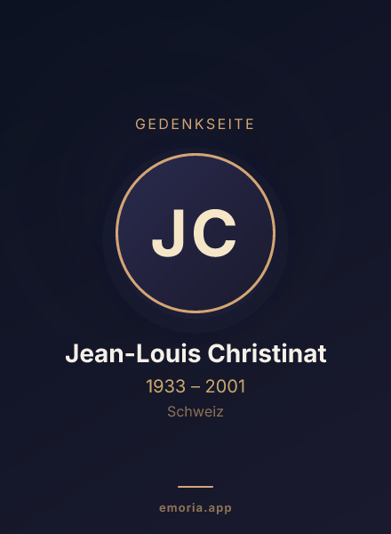 Gedenkportrait von Jean-Louis Christinat