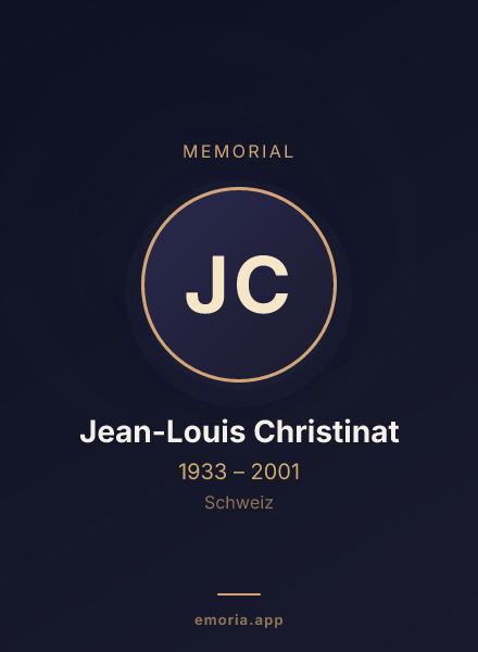 Memorial portrait of Jean-Louis Christinat