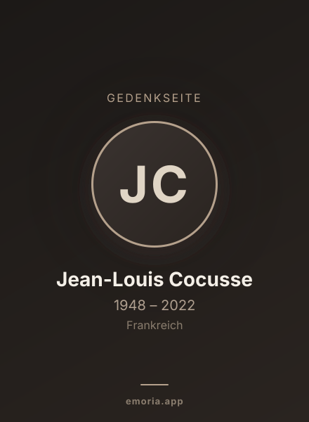 Gedenkportrait von Jean-Louis Cocusse