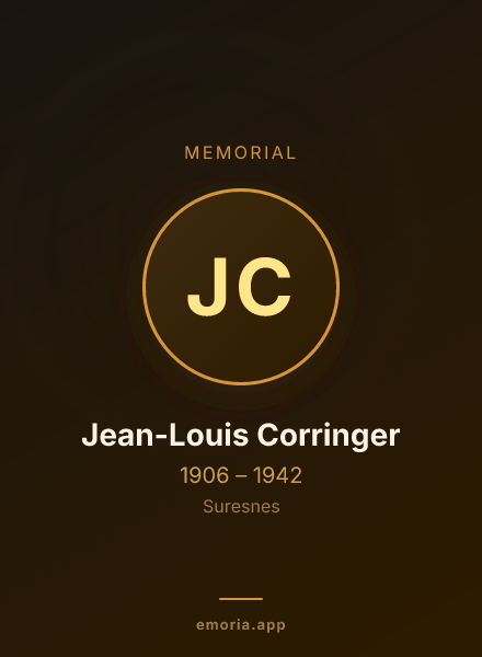 Memorial portrait of Jean-Louis Corringer